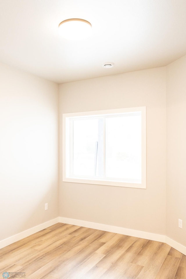 empty room featuring light hardwood / wood-style flooring