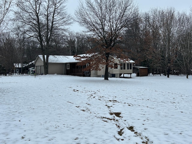 view of snowy yard