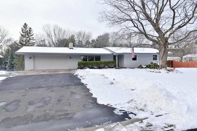 ranch-style house with a garage