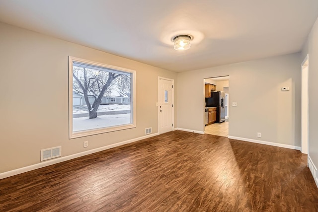 interior space with hardwood / wood-style flooring