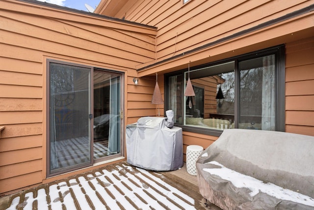 view of patio with grilling area