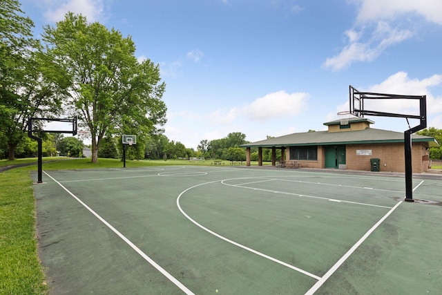 view of basketball court