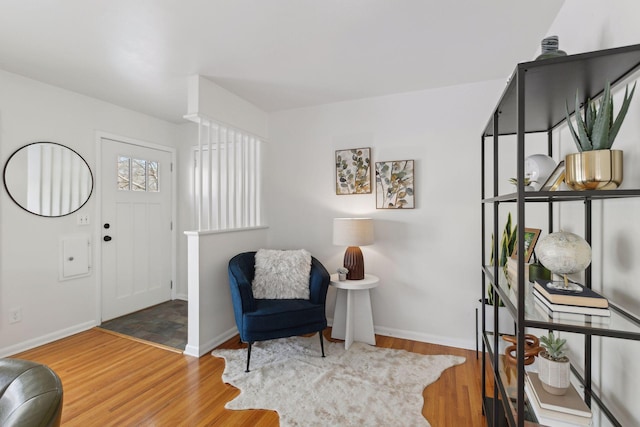 foyer featuring hardwood / wood-style flooring