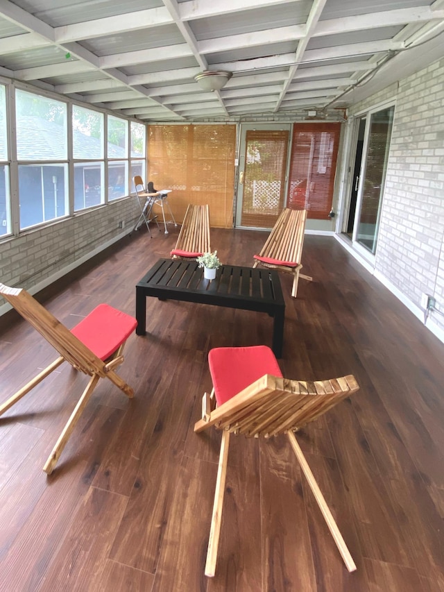 view of sunroom