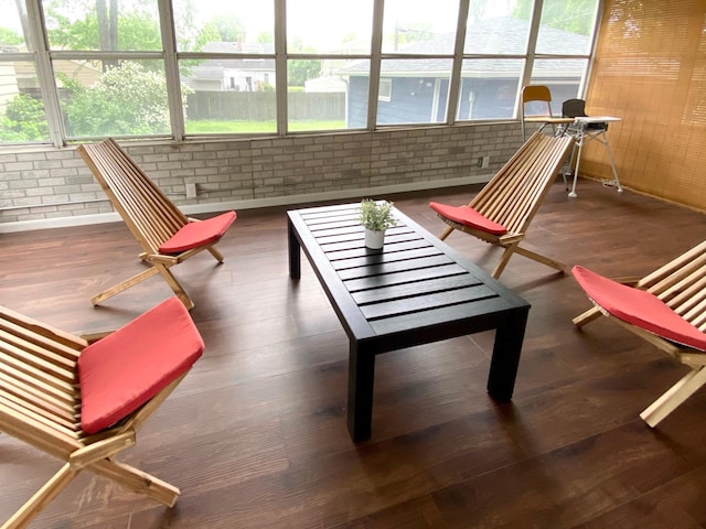 sunroom / solarium with a healthy amount of sunlight