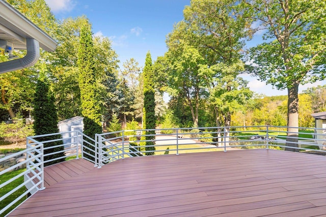 view of wooden deck