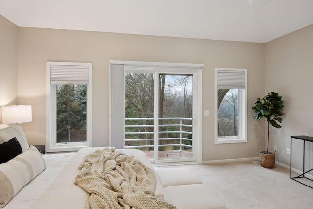 view of carpeted bedroom