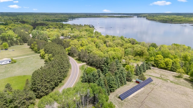 13749 County Road 116, Merrifield, MN 56465 - aerial view of a heavily wooded area and a nearby body of water