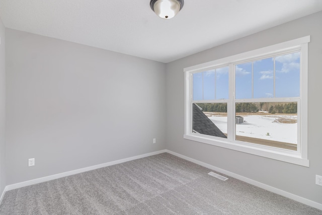 carpeted empty room featuring plenty of natural light