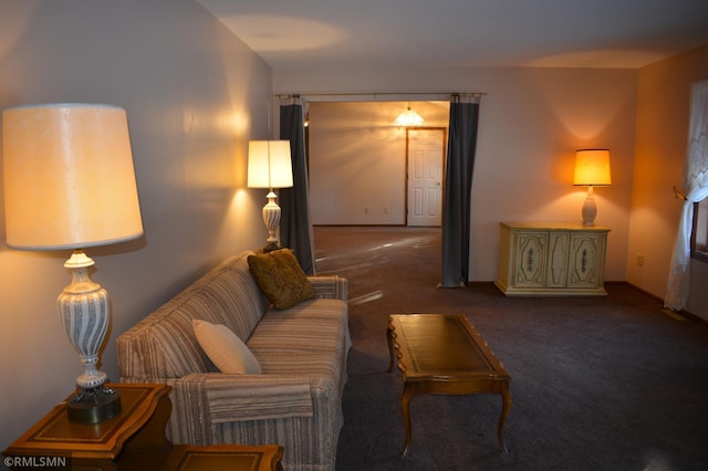 view of carpeted living room