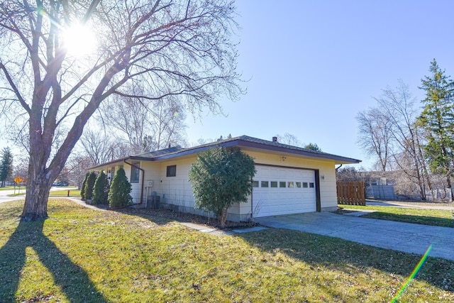 view of home's exterior featuring a yard