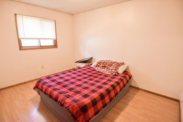 bedroom featuring light hardwood / wood-style flooring