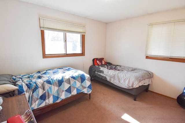 view of carpeted bedroom