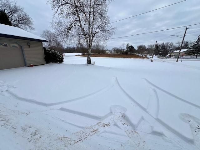 view of snowy yard