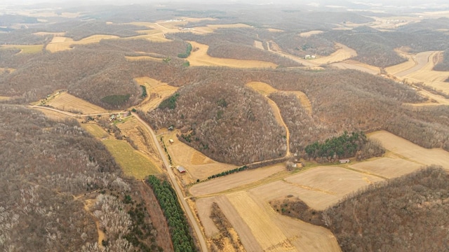 bird's eye view with a rural view