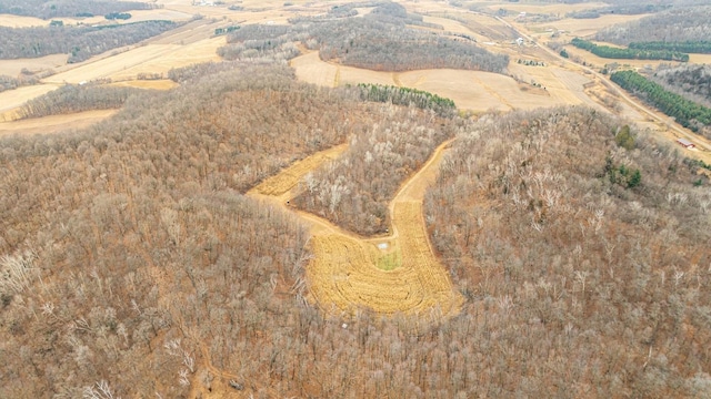 aerial view featuring a rural view