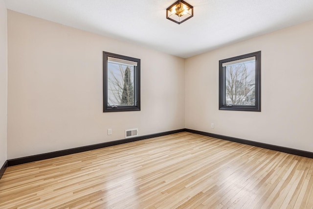 empty room featuring light hardwood / wood-style flooring