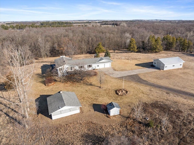 drone / aerial view featuring a rural view