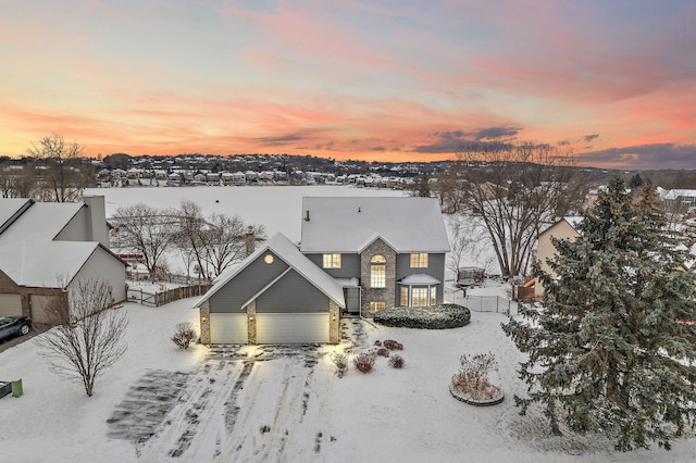 view of snowy aerial view