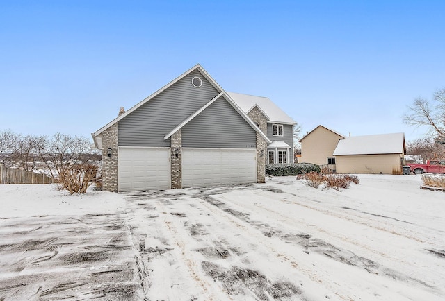 front of property featuring a garage