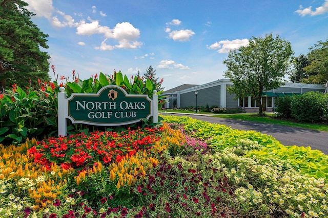 view of community sign