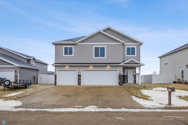 view of front of home featuring a garage