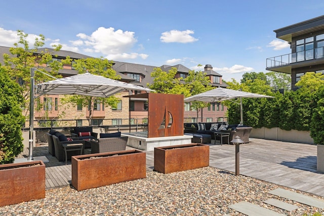 view of patio / terrace with an outdoor hangout area