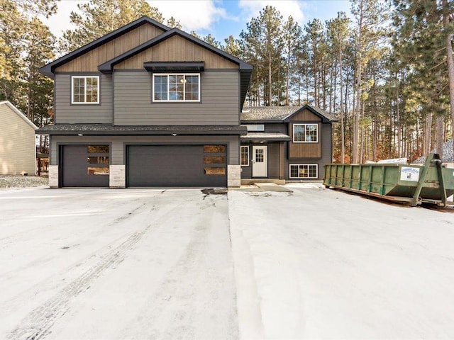 craftsman-style home featuring a garage