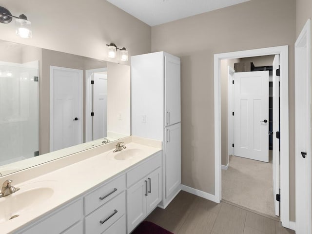 bathroom with vanity