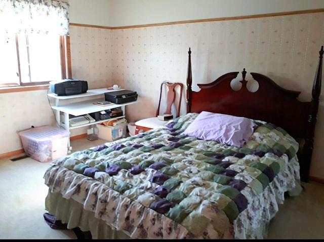 bedroom with carpet floors