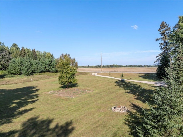 view of yard featuring a rural view