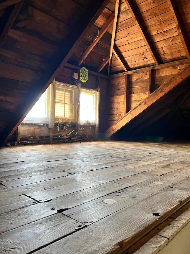 view of attic