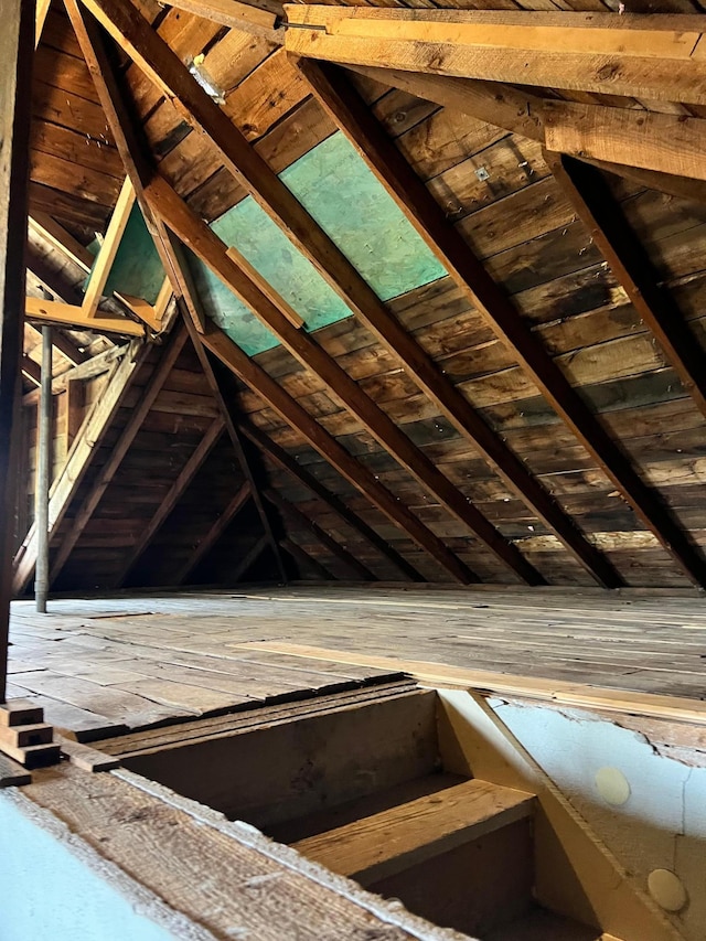 view of attic