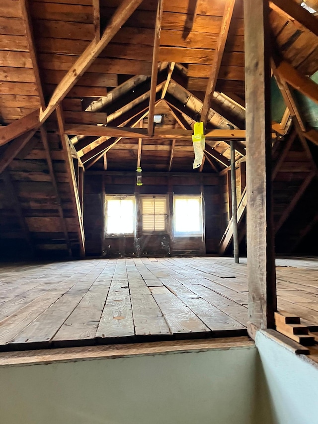 view of attic