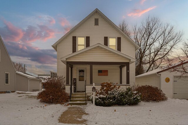 front of property with a porch