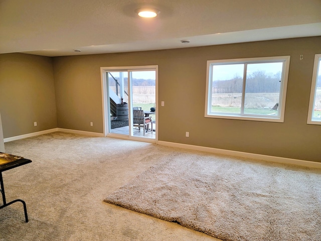 view of carpeted spare room