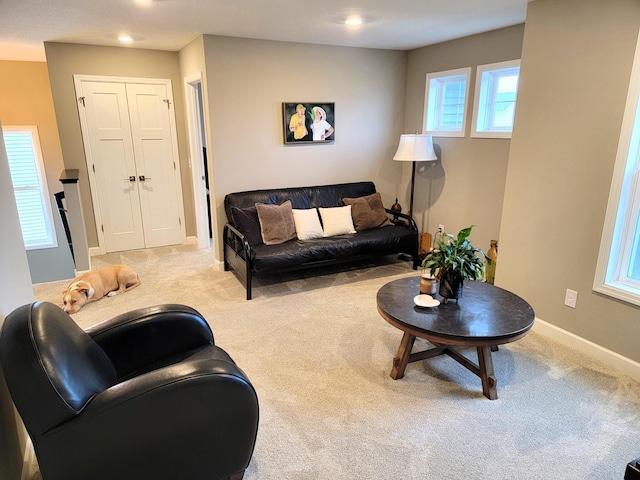 view of carpeted living room