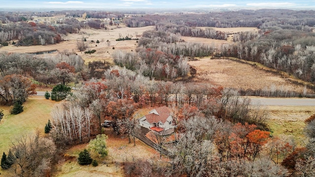 bird's eye view featuring a rural view