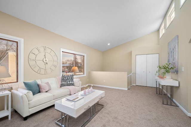 view of carpeted living room