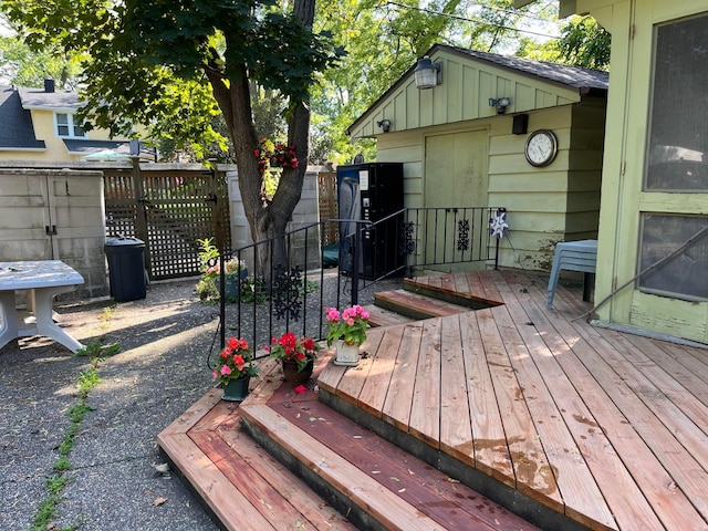 view of wooden terrace