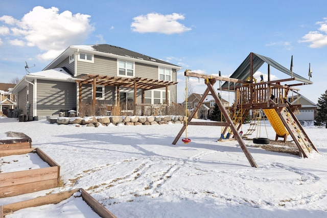 exterior space with a playground