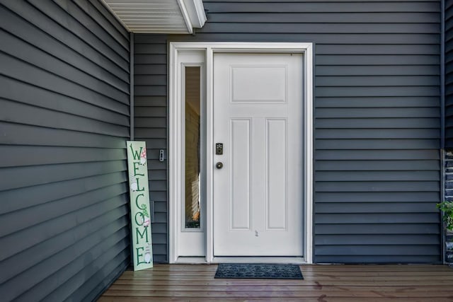view of doorway to property