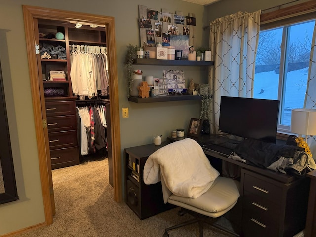 view of carpeted office