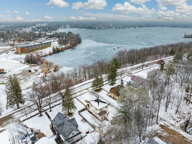 view of snowy aerial view