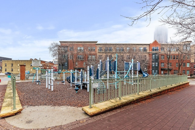 exterior space with a playground