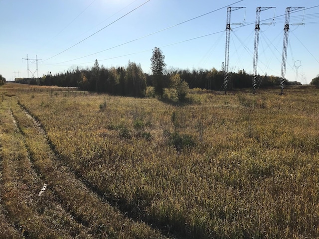 view of yard featuring a rural view