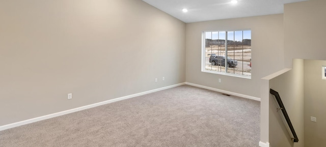 view of carpeted spare room