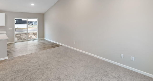 view of carpeted spare room