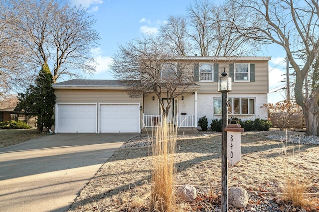 front of property featuring a garage