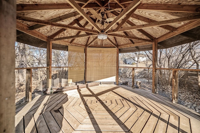 deck featuring a gazebo